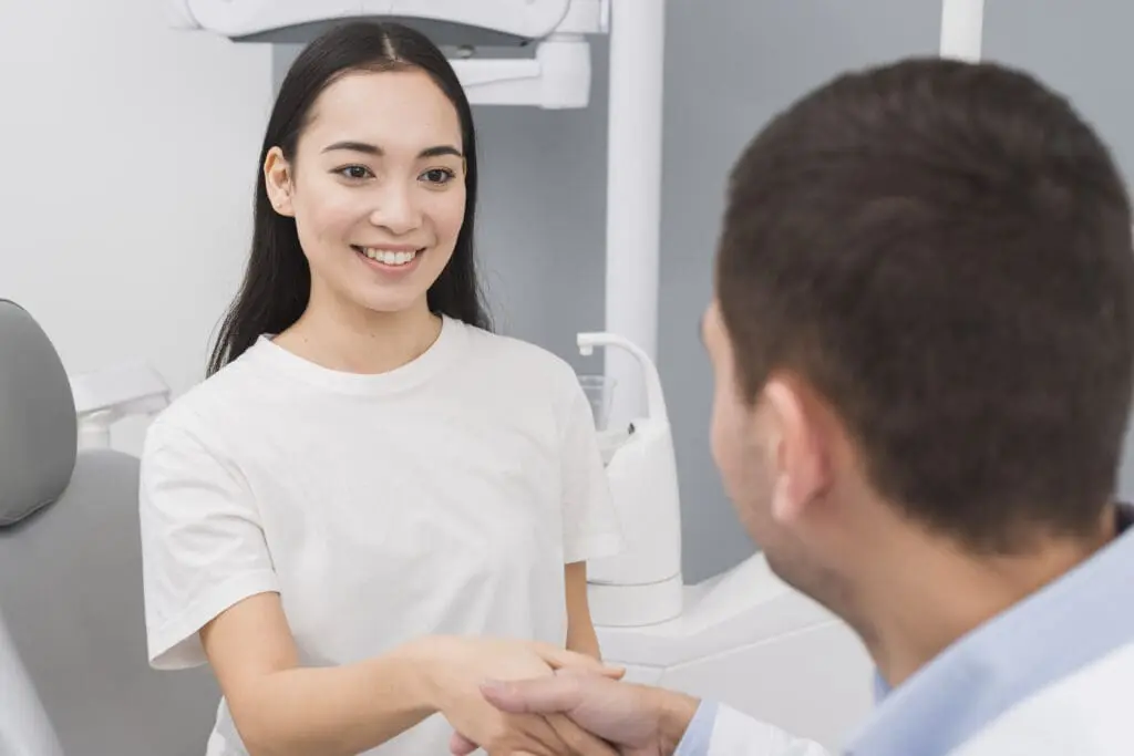 woman dentist consultation - What Happens at Free Orthodontic Consultation: What to Expect | Limestone Hills Orthodontics Austin TX